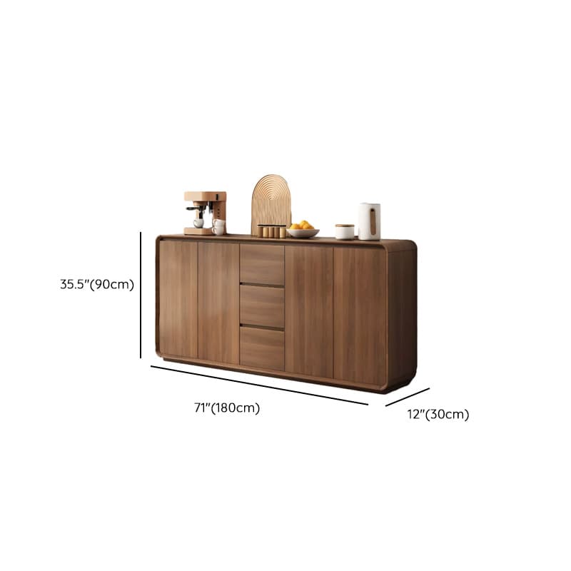 Ground Detached Cocoa Worktop Sideboard with Kitchen Gadget Storage for Culinary Space thumbnail 14