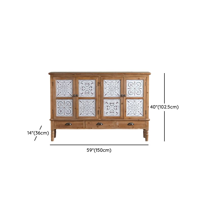 14.2'' Wood Rectangular Traditional Accent Cabinets with Drawers and Cabinet Included thumbnail 14
