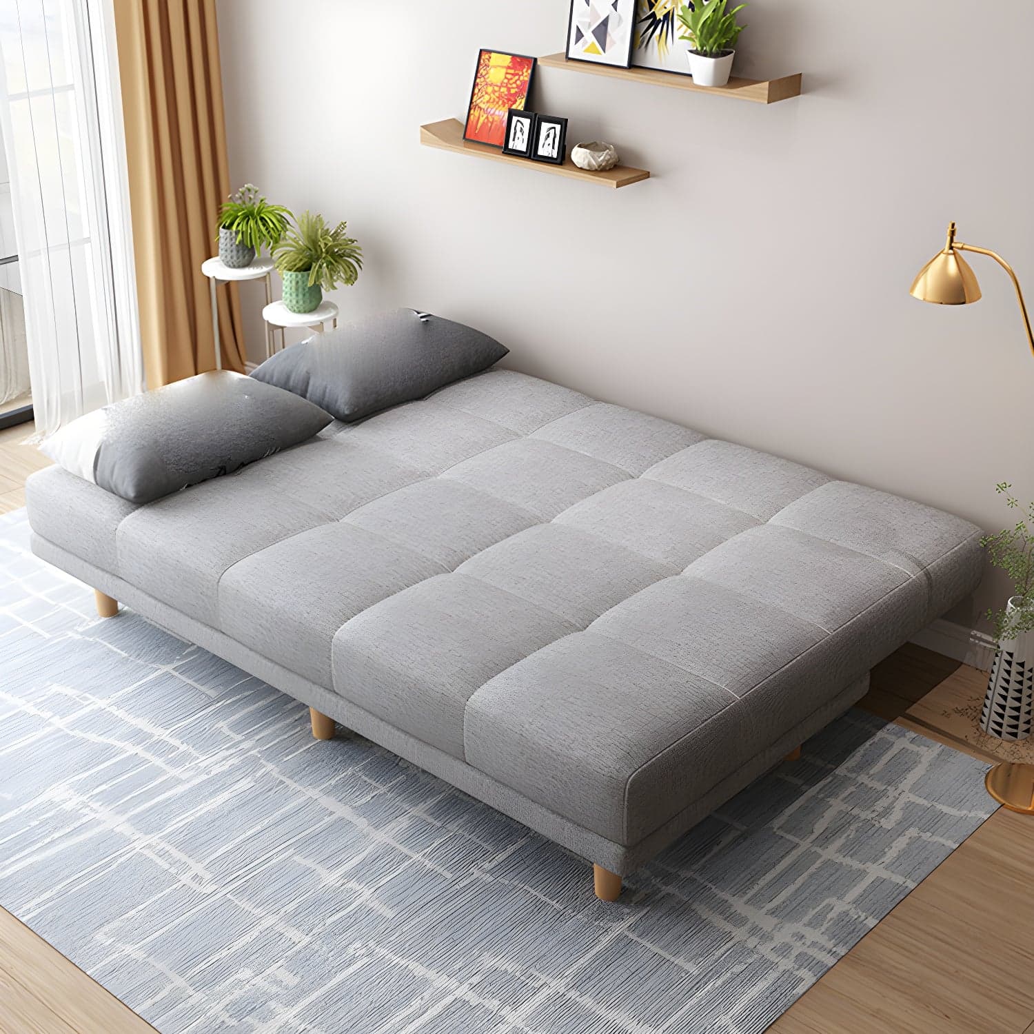 Contemporary Armless Standard Sofa Bed Dual Purpose Sofa for Living Room thumbnail 19