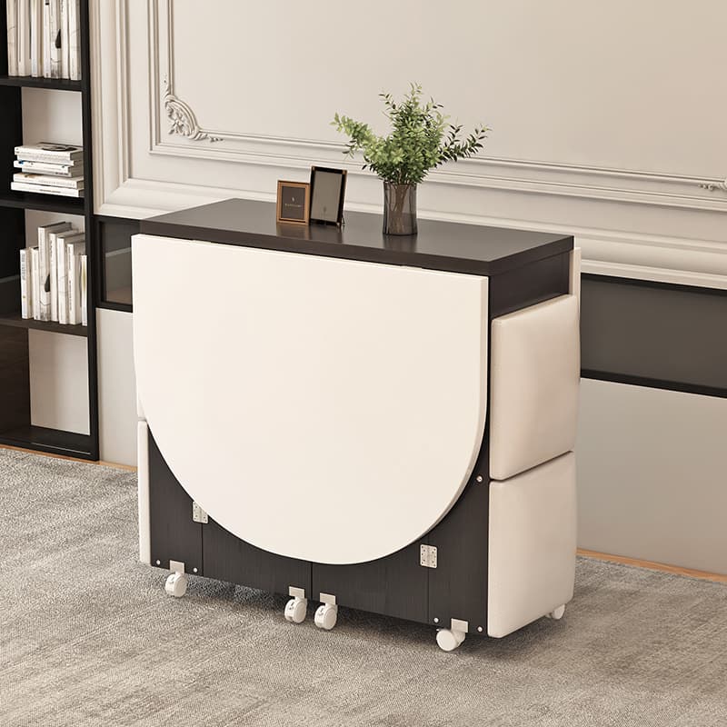 Collapsible Pedestal Manufactured Wood Kitchen & Dining Table 30in by 30in Modern Style thumbnail 11
