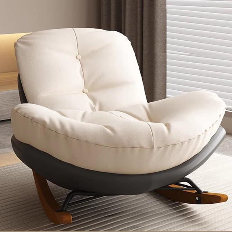 Chalk Modern Simple Style Upholstered Rocking Chair Couch, Scratch-defiant & Cushioned thumbnail 7