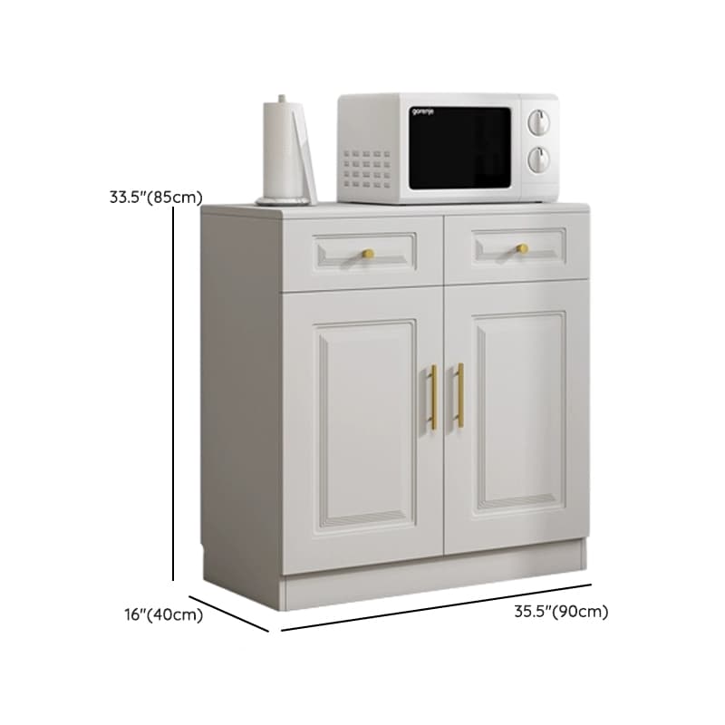 White Modern Wood Sideboard with Drawer and Cabinet with Adjustable Shelves thumbnail 24