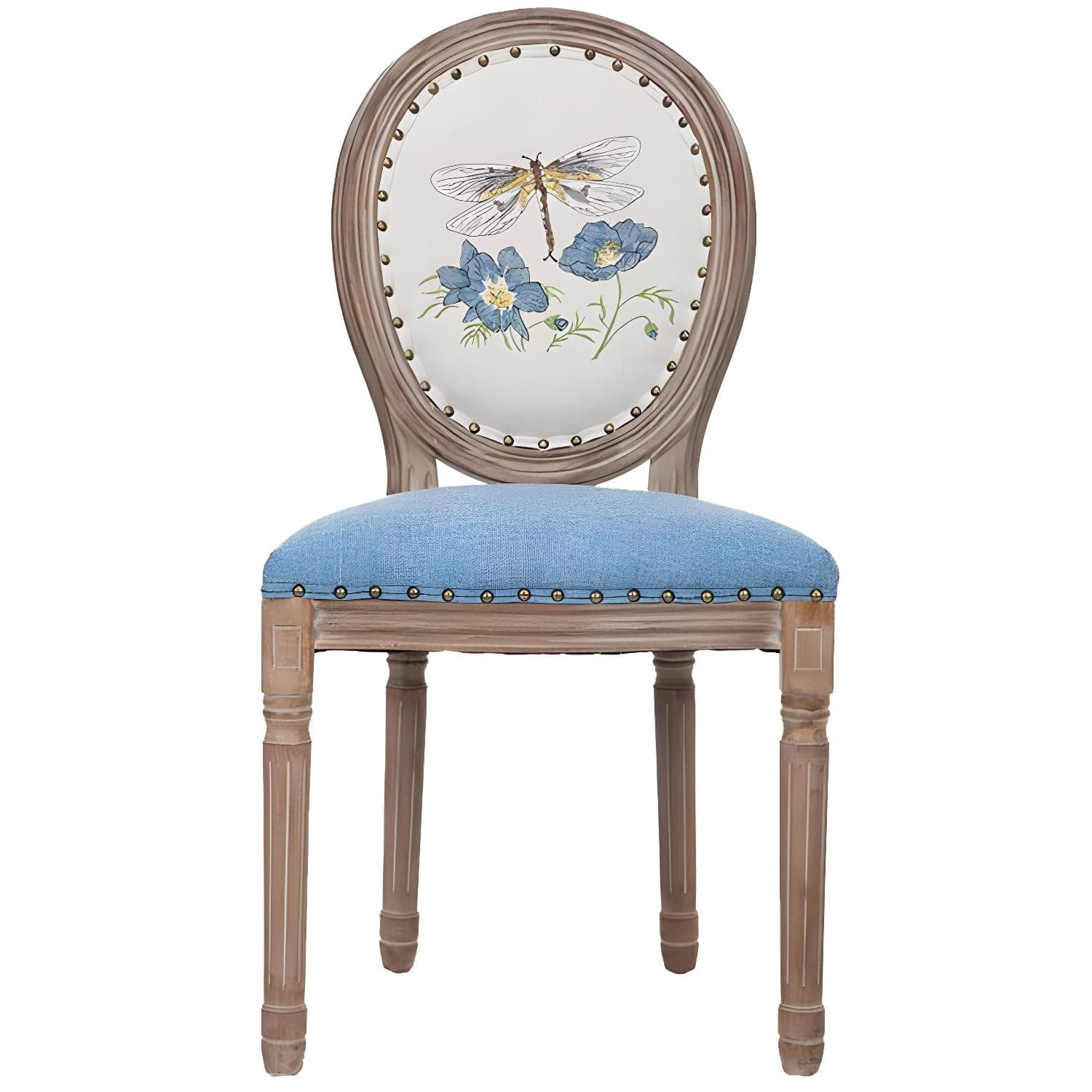 Solid Wood Country Style Dining Room Chair Matte Finish King Louis Back Side Chair thumbnail 11