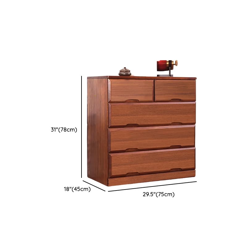Sepia Minimalist Raw Wood Lingerie Chest/Dresser Vanity Combo with Multiple Drawers in Vertical/Horizontal Orientation thumbnail 18