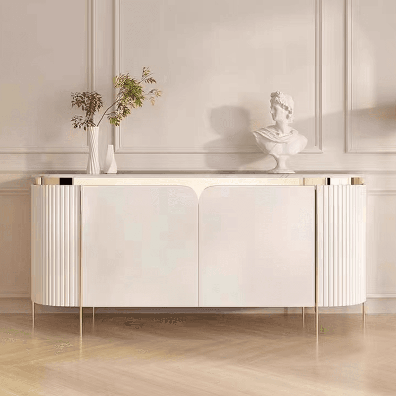 Glamorous Ground Sideboard with Standard/Narrow Size, 1 Shelf, Cabinets, Sintered Stone Countertop, and 2 Doors thumbnail 7