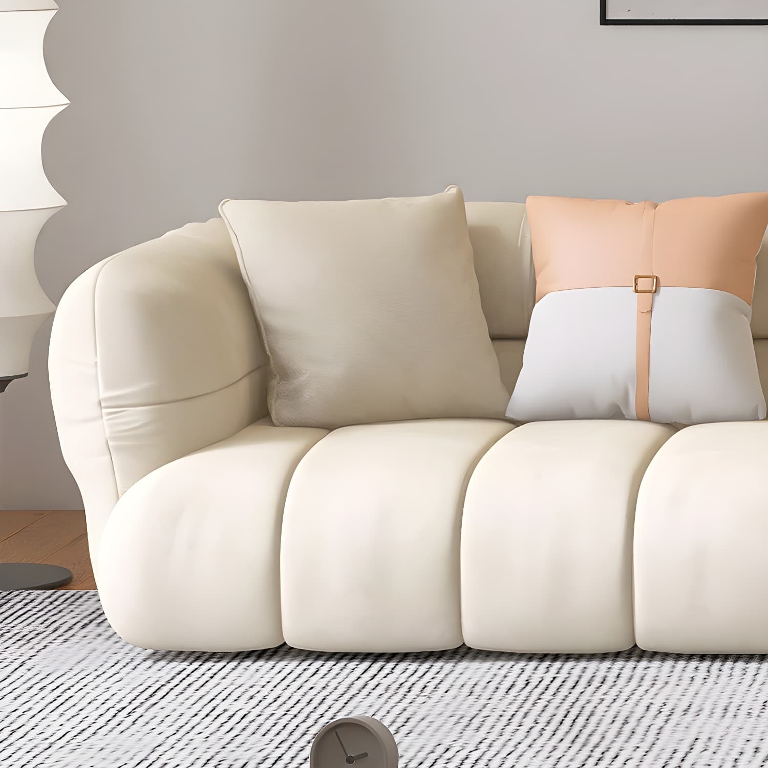 Stylish Beige L-Shape Sectional Sofa Chaise with Storage Included thumbnail 8