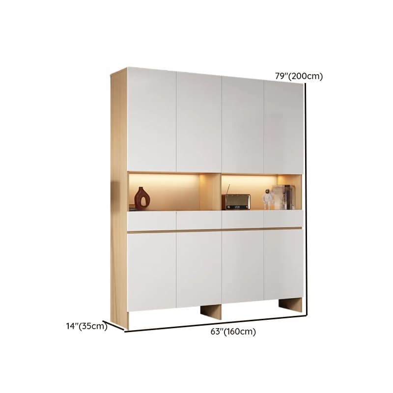 Trendy Rectangle Accent Cabinet with Hutch, Changeable Shelf, Groove Handles, Multi-Color Top, and Soft Close Drawer thumbnail 35