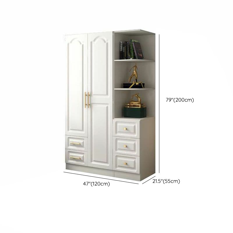 Contemporary Wood Chalk Wardrobe Closet with Interior Shelves&Clothing Rack&3-Drawer/6 Drawers/5-Drawer thumbnail 20