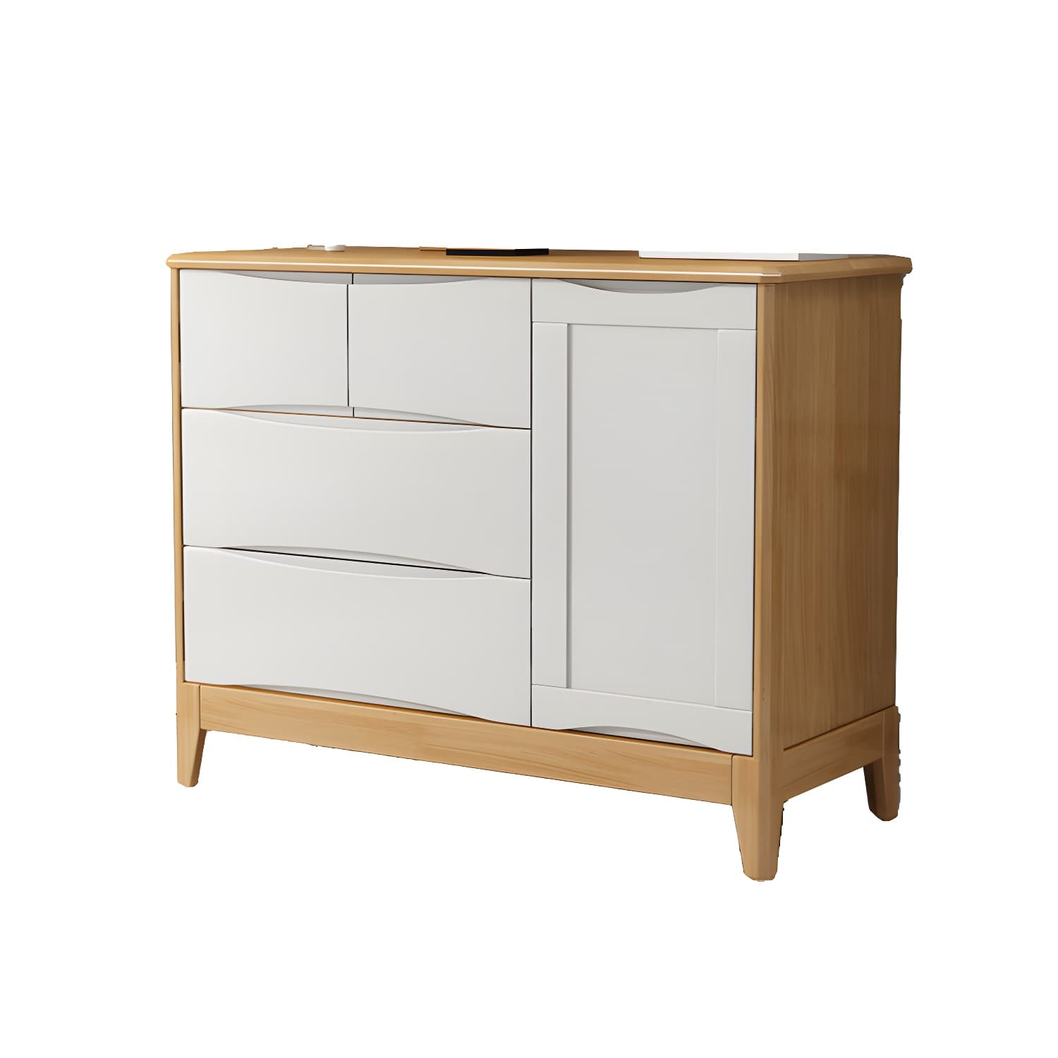 29.5"Tall 4 - Drawer Accent Cabinet, Wooden Rectangle Cabinet thumbnail 11