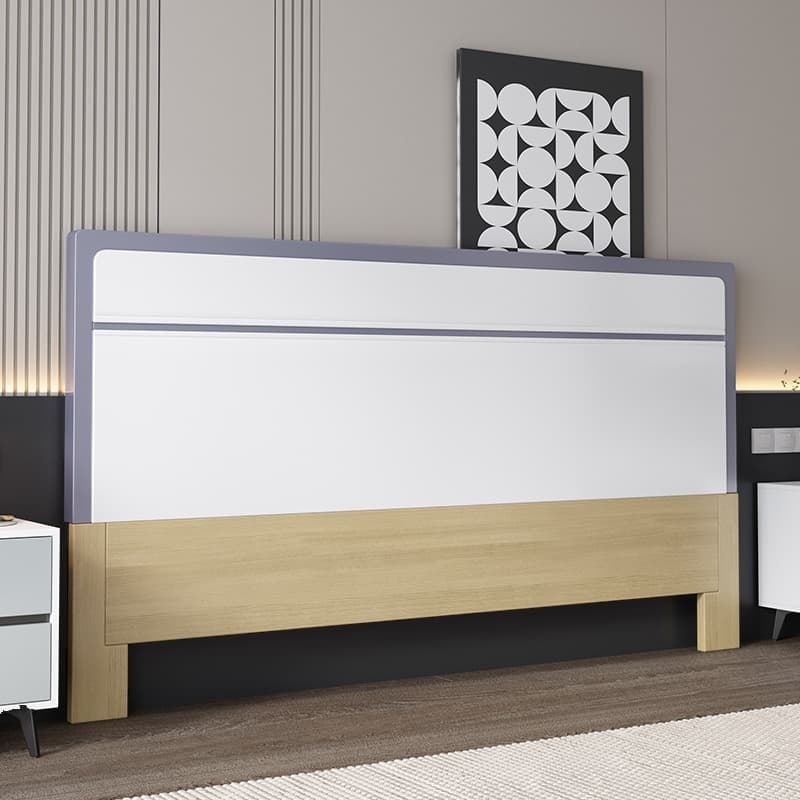Simplistic Wingback Headboard with Camelback Shape in Pine Wood, Available in Full/King/Queen Sizes, Featuring Sponge Upholstery and Standard Height, No Distressing thumbnail 3