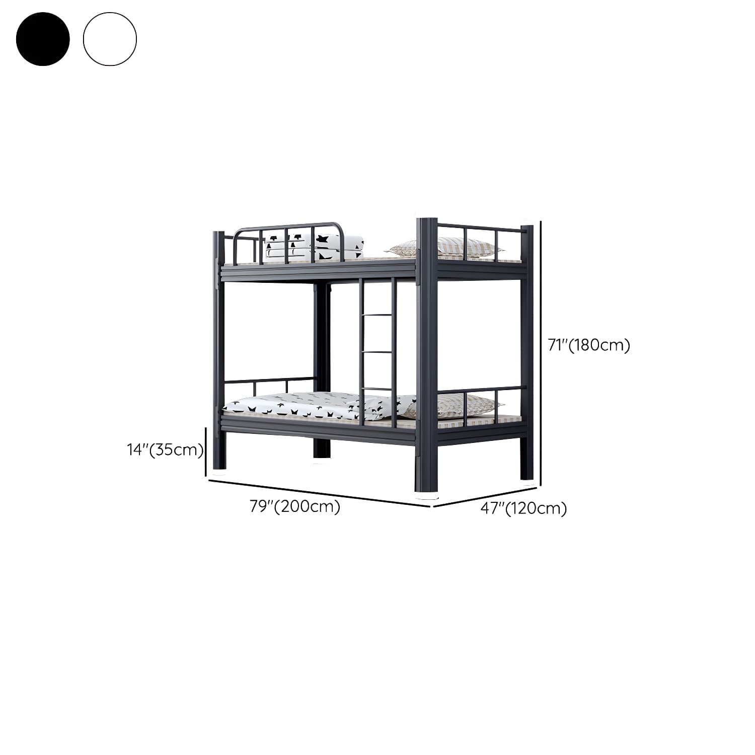 Modern Bunk Bed Dormitory Bedroom Metal Bed Frame with With Headboard and Footboard thumbnail 21