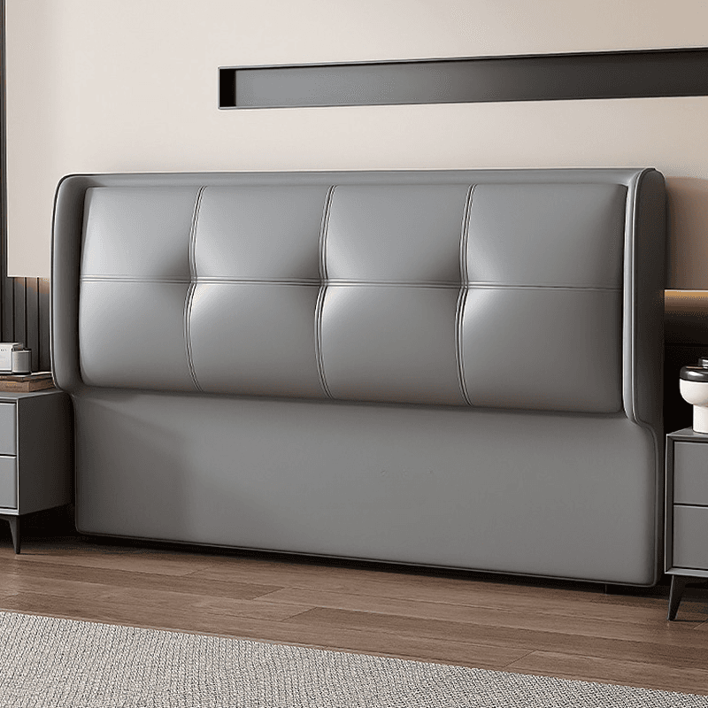 Simplistic Style Wingback Headboard with No Distressing, Piled Tufted Rectangular Design for King/Queen/Full Bed, Featuring Sponge Upholstery Fill and Standard Height thumbnail 9