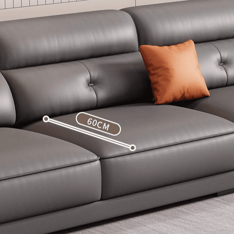 Casual Straight Scratch-repellent Sofa in Dove Grey with Horizontal Orientation, Latex Seat Fill, and Flared Arm thumbnail 6
