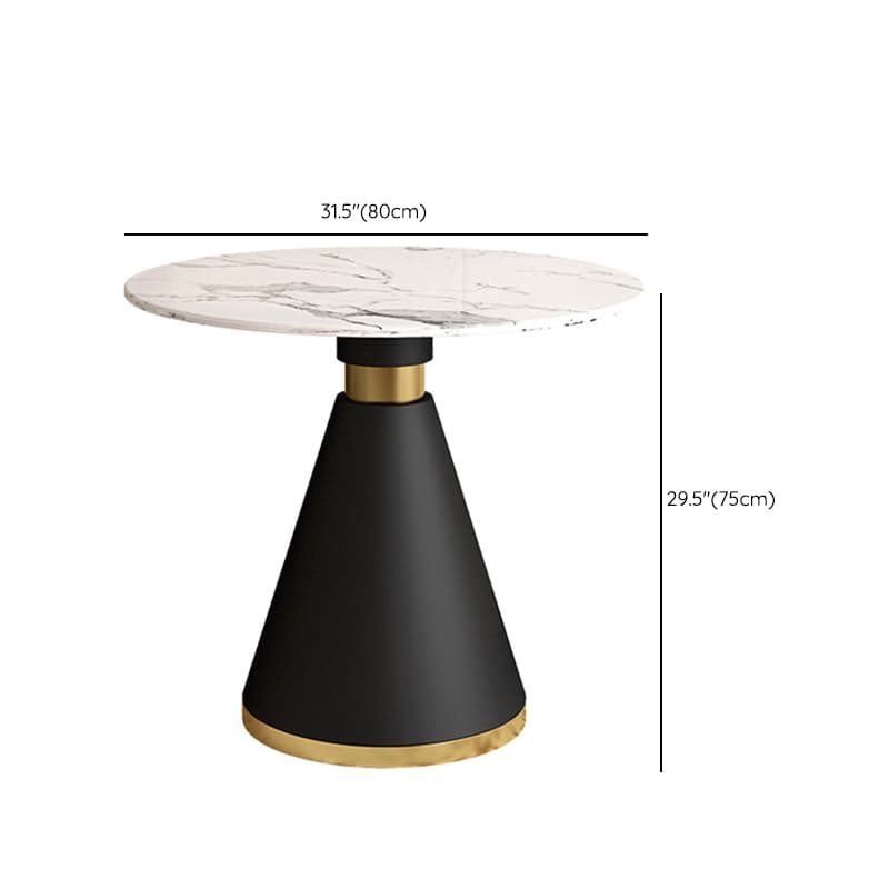 Glamorous Rounded Stone Dining Table for 2, Scratch-proof and Fixed Mechanism thumbnail 21