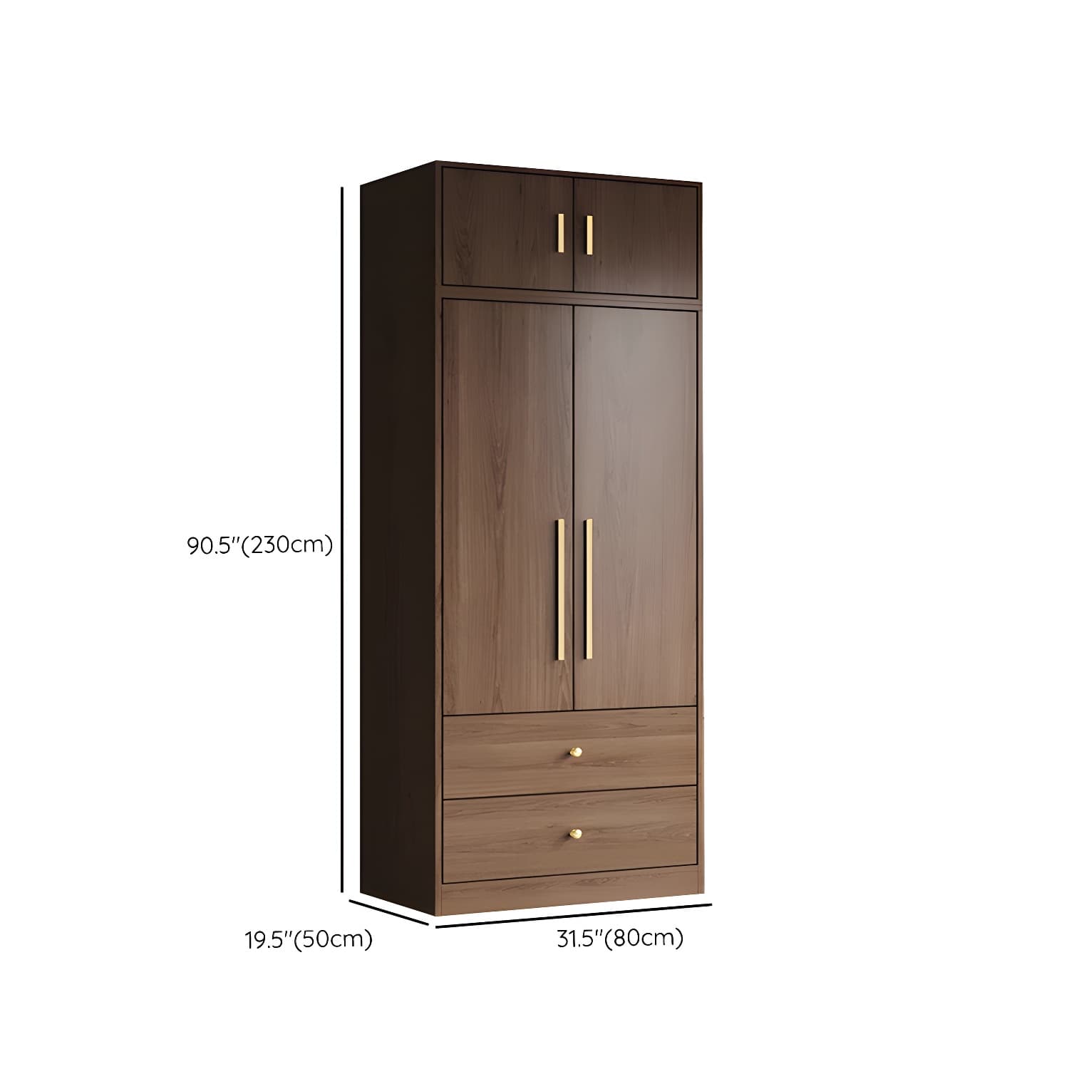 Wood Grain Design Armoires & Wardrobes with Soft Close Door and Storage Space thumbnail 26