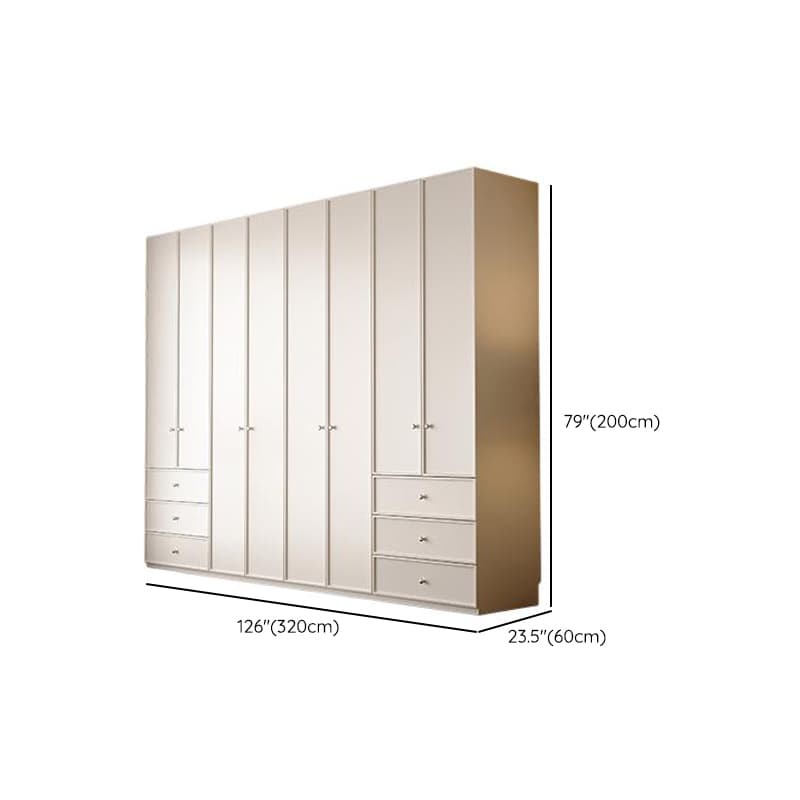 Chalk Modern Wooden Standalone Almirah with 3-Drawer/6-Drawer, Interior Shelves, and Hanging Rod thumbnail 29