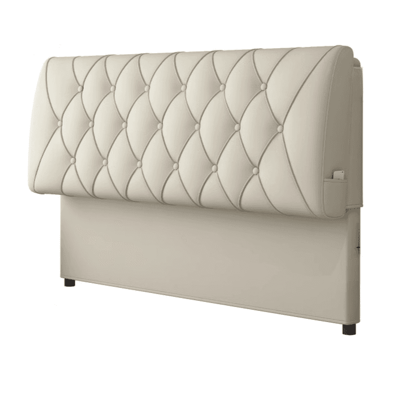 King(76"W x 80"L)/Queen(60"W x 80"L)/Full(54"W x 75"L) Piled Rectangle Panel Headboard With Legs, Sponge Filling, Standard（36-55“） Height and Lumber Frame thumbnail 11