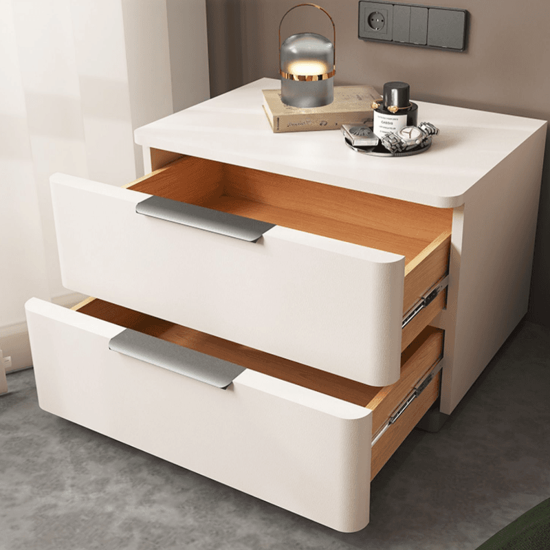 Modish 2 Tiers Stone Drawer Storage Bedside Table thumbnail 13