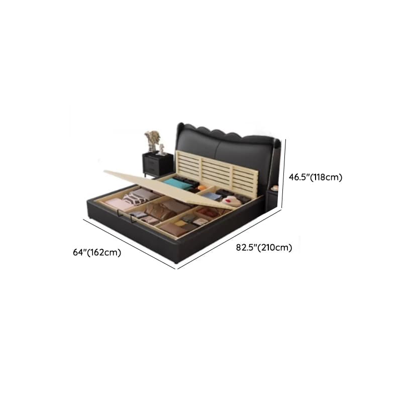 Solid Color Storage Bed/Platform Bed with 2 Drawers in Pine Wood for Living Room thumbnail 12