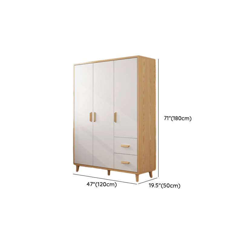 Natural Finish Self-supporting 2-Drawer Wardrobe in Solid and Manufactured Wood thumbnail 14