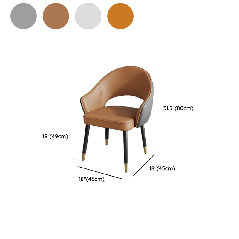 Modish Arm Chair with Ventilated Back, Padded Upholstery, Arms, and Steel Legs thumbnail 22