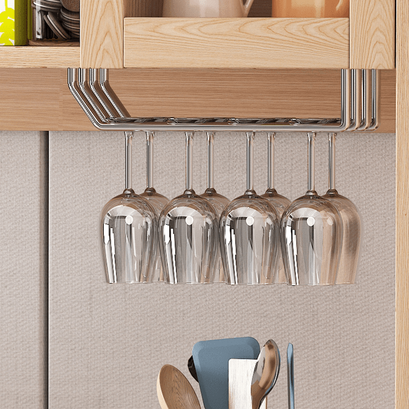 Unfinished Color Microwave Shelf Cabinet with Stemware Stand, Self-supporting in Culinary Space, Flooring Design, Kitchen Appliance Organizer, and Worktop Countertop thumbnail 6