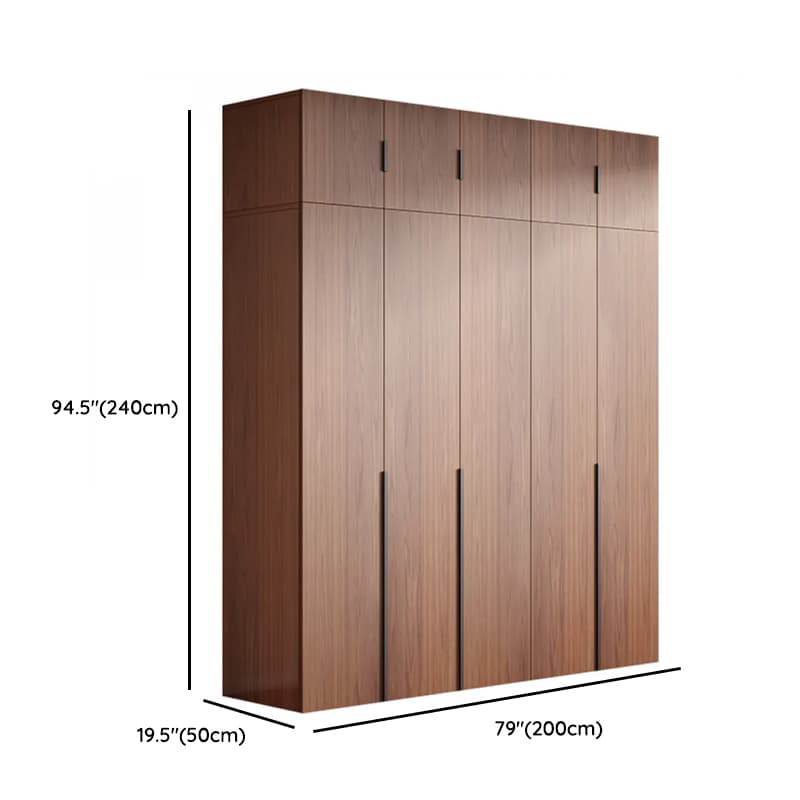 Sepia Minimalist Lumber Independent Cabinet Armoire with Soft Close Door, Interior Shelves, and Hanging Rod thumbnail 23