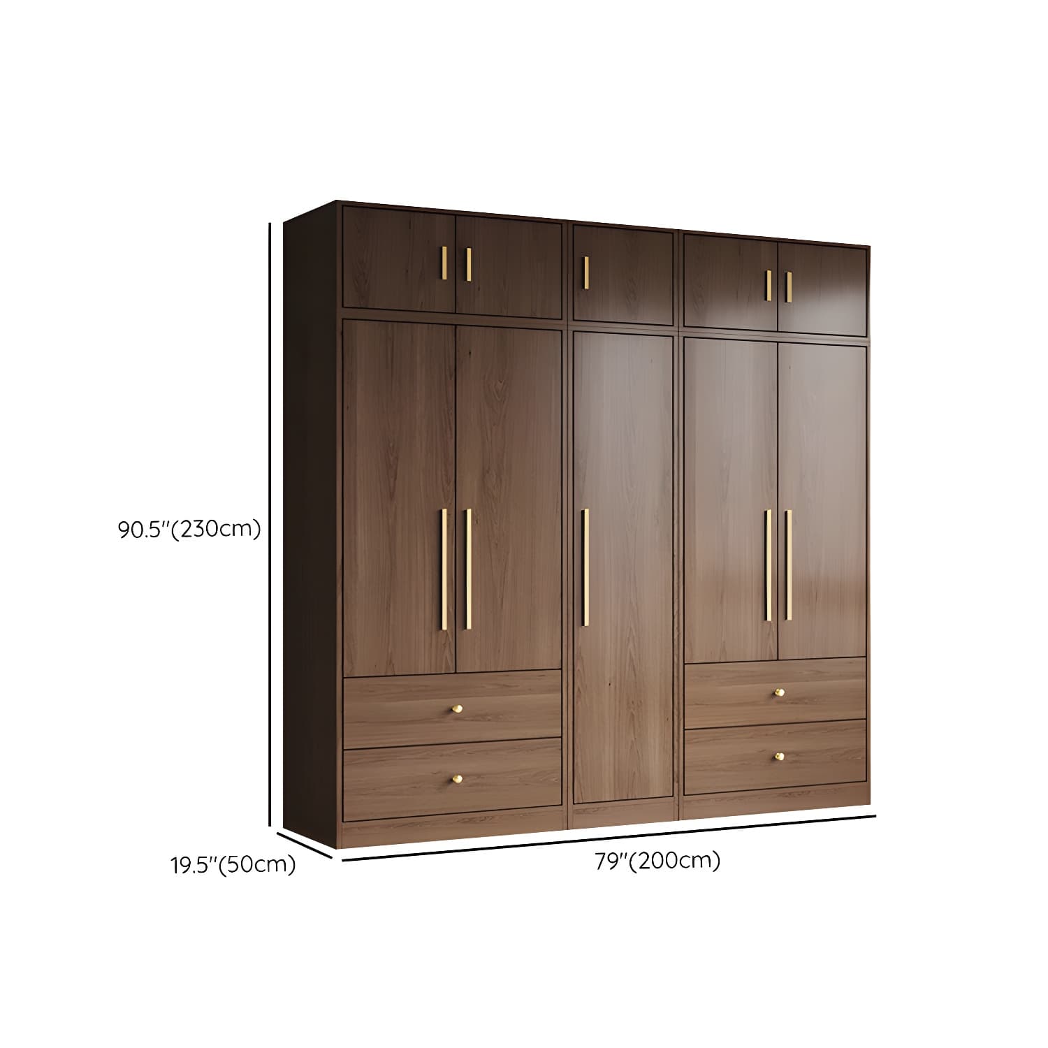 Wood Grain Design Armoires & Wardrobes with Soft Close Door and Storage Space thumbnail 33