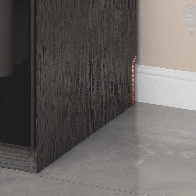 Midnight Black Unattached Lumber Armoire Cabinet with Soft Close Door, Interior Shelves, Clothing Rod and Soft Close Drawer thumbnail 7