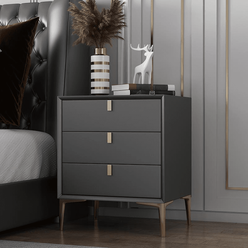 Modern Lumber Nightstand With Drawer Storage & Leg, 3 Drawers/2 Drawers thumbnail 18