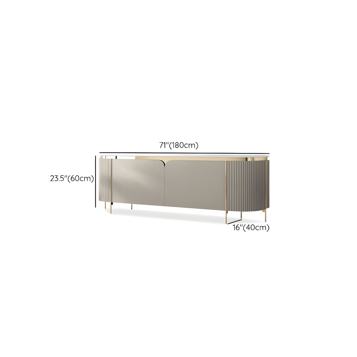 Marble TV Media Console Contemporary TV Console for Living Room thumbnail 19