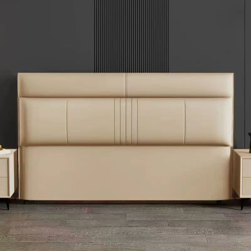 Trendy Panel Headboard in Natural Wood with No Distressing, Rectangle Shape for Queen/Full Bed, Featuring Sponge Upholstery and Standard Height thumbnail 3