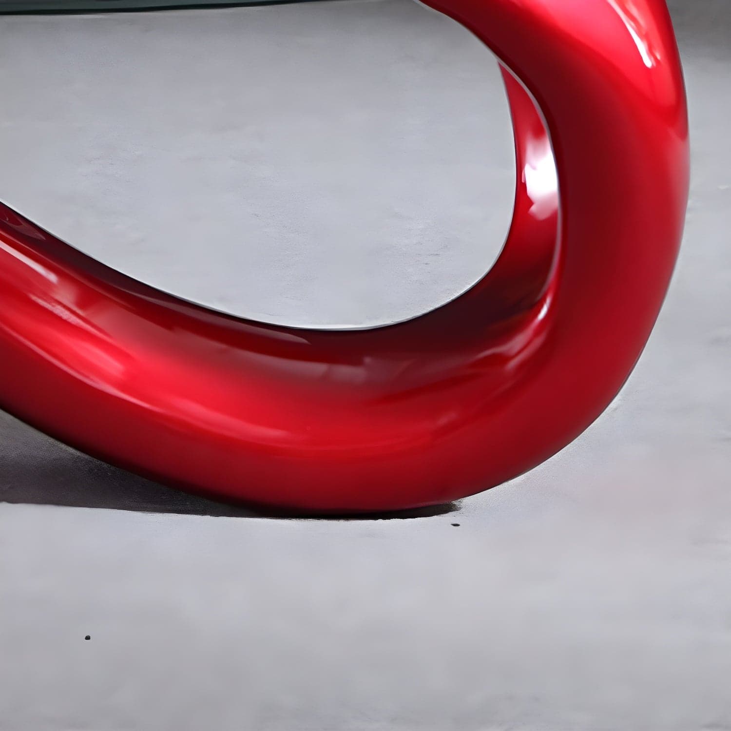 Glass Top Cocktail Table Oval Modern Minimalist Coffee Table thumbnail 12