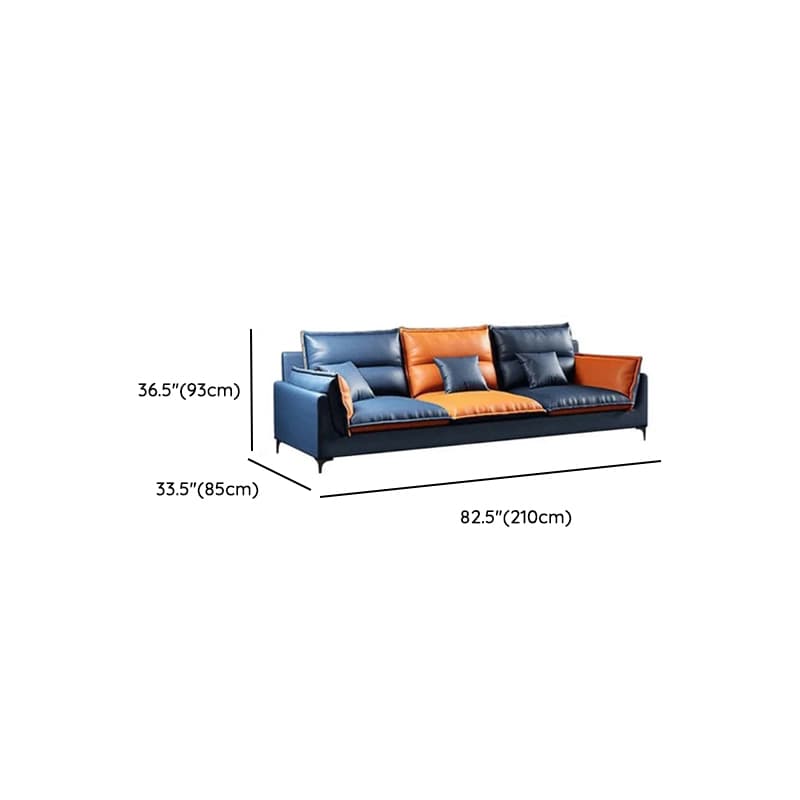 Casual Straight Stain Resistant Sofa in Dark Grey with Horizontal Orientation, Sponge Seat Fill, and Square Arm thumbnail 16