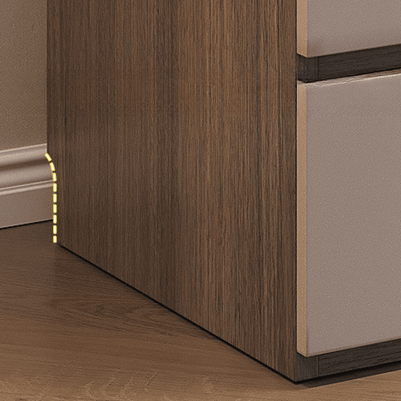 Sand Minimalist Laminate Cabinet Armoire with Soft Close Drawer, Soft Close Door, Interior Shelves, and Clothing Rod thumbnail 5