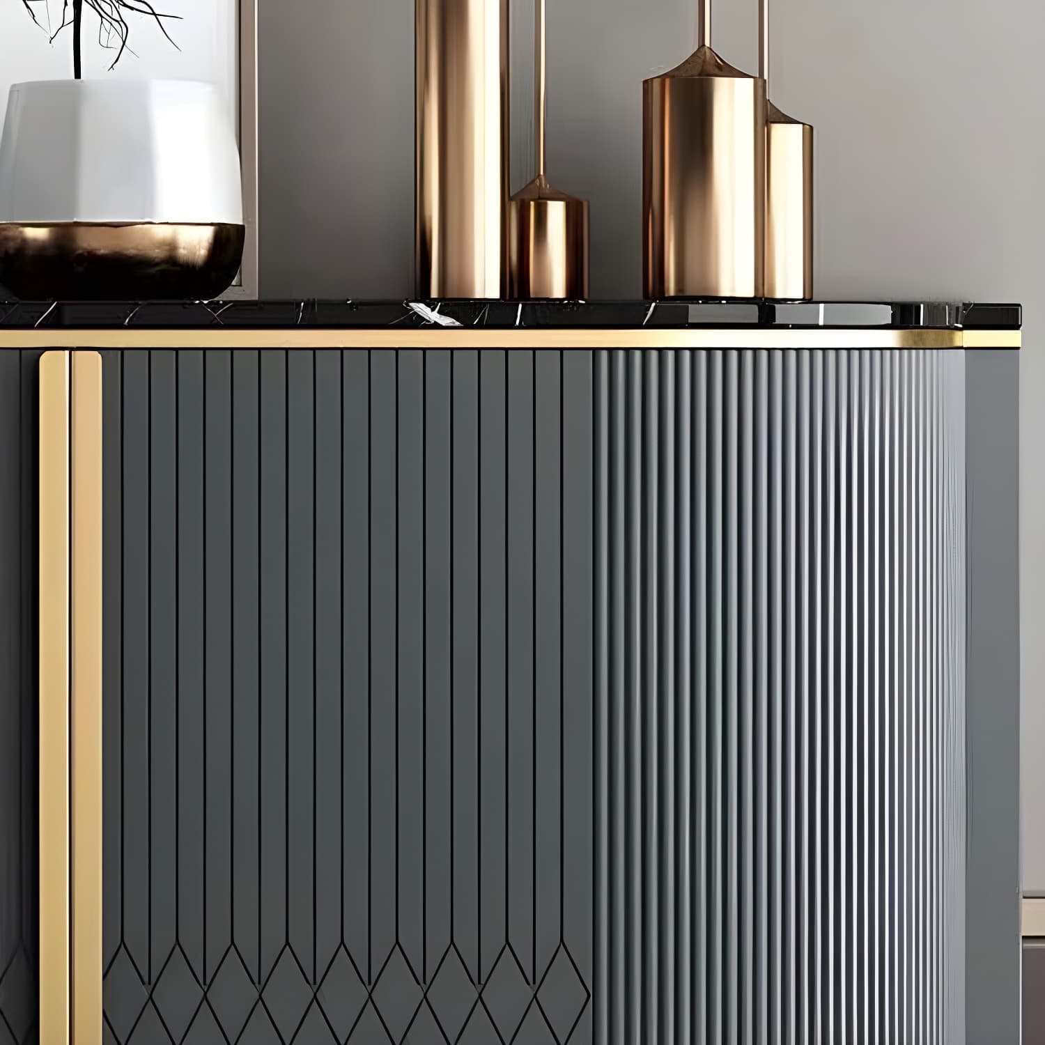 Marble Sideboard Modern & Contemporary Side Board with Cabinets - image 8
