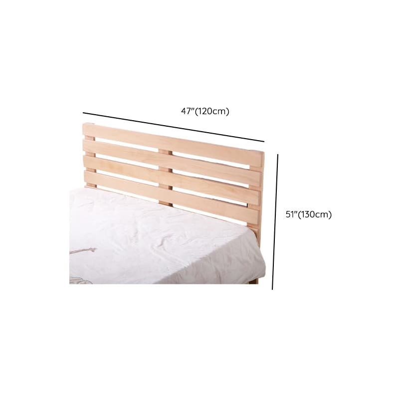 Scandinavian No Distressing Standard（36-55“） King(76"W x 80"L)/Queen(60"W x 80"L)/Full(54"W x 75"L) Beech Wood Panel/Slat Headboard, Solid Wood thumbnail 10
